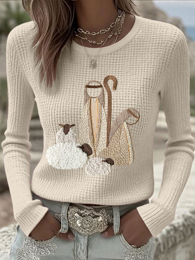 Lucy Christmas Jesus Nativity Tops