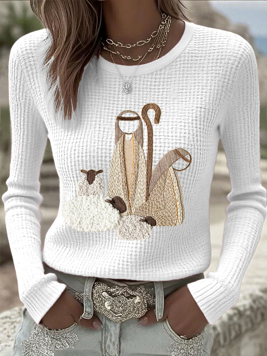 Lucy Christmas Jesus Nativity Tops